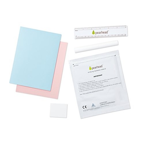 Cutie pentru amintiri cu amprenta pearhead babyprints alba