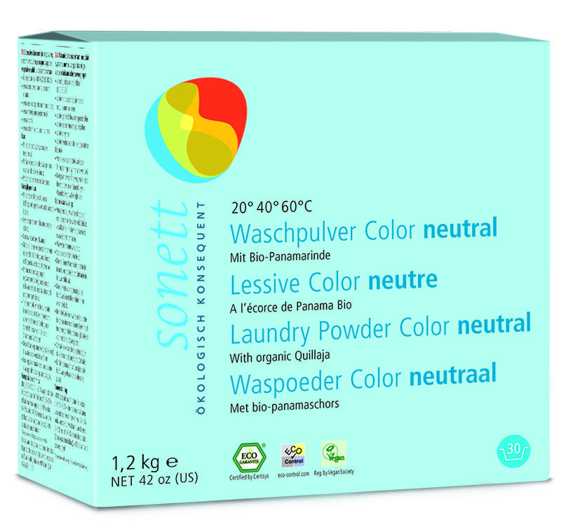 Detergent ecologic praf pentru rufe colorate neutru 1.2 kg Sonett