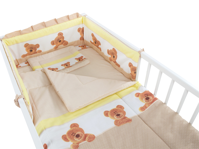 Lenjerie teddy buline maro 4 piese 120x60