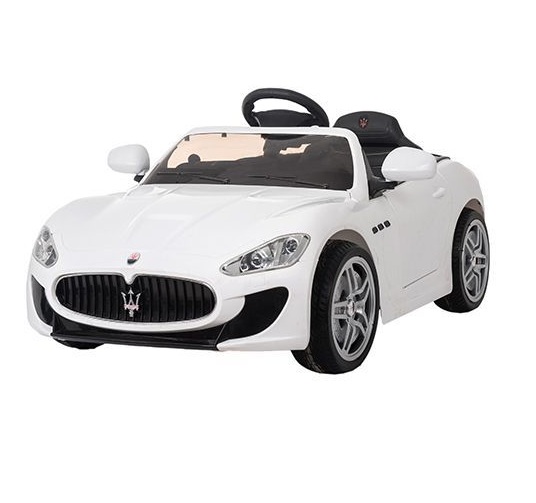 Masinuta electrica cu telecomanda 2,4 Ghz si roti eva Maserati White