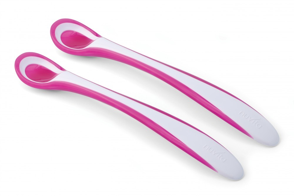 Set 2 lingurite termosensibile nuvita 8485 pink