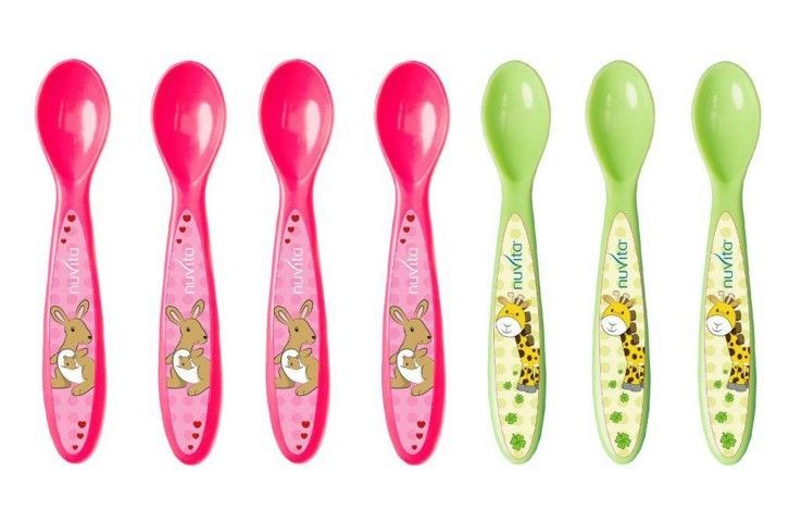 Set 7 lingurite nuvita 1410 pinkgreen