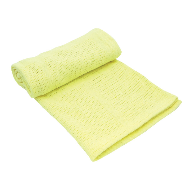 Paturica celulara din bumbac 70x100cm amarillo