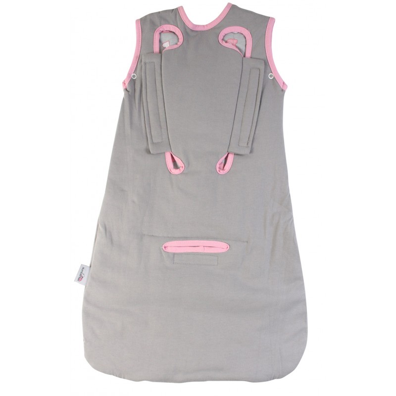 Sac de dormit multifunctional grey pink elephant travel 0-6 luni