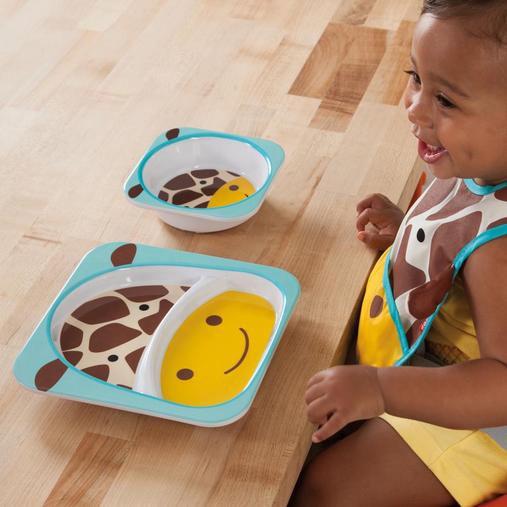 Set farfurie bol girafa skip hop