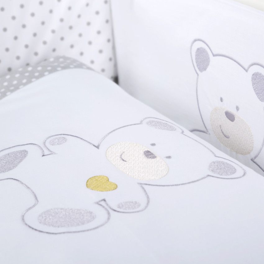 Set lenjerie brodata 5 piese klups sweet bear
