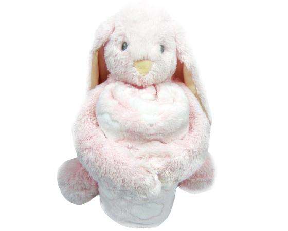 Set paturica si jucarie din plus iepurasul bunny