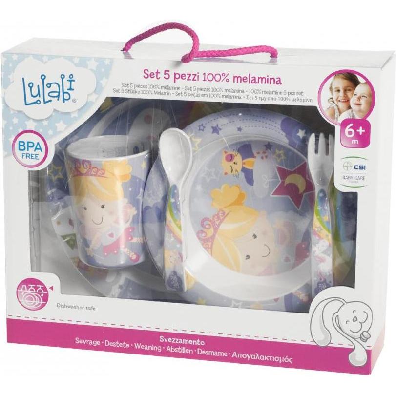 Set pentru masa melamina 5 piese fairy tales lulabi 7945200