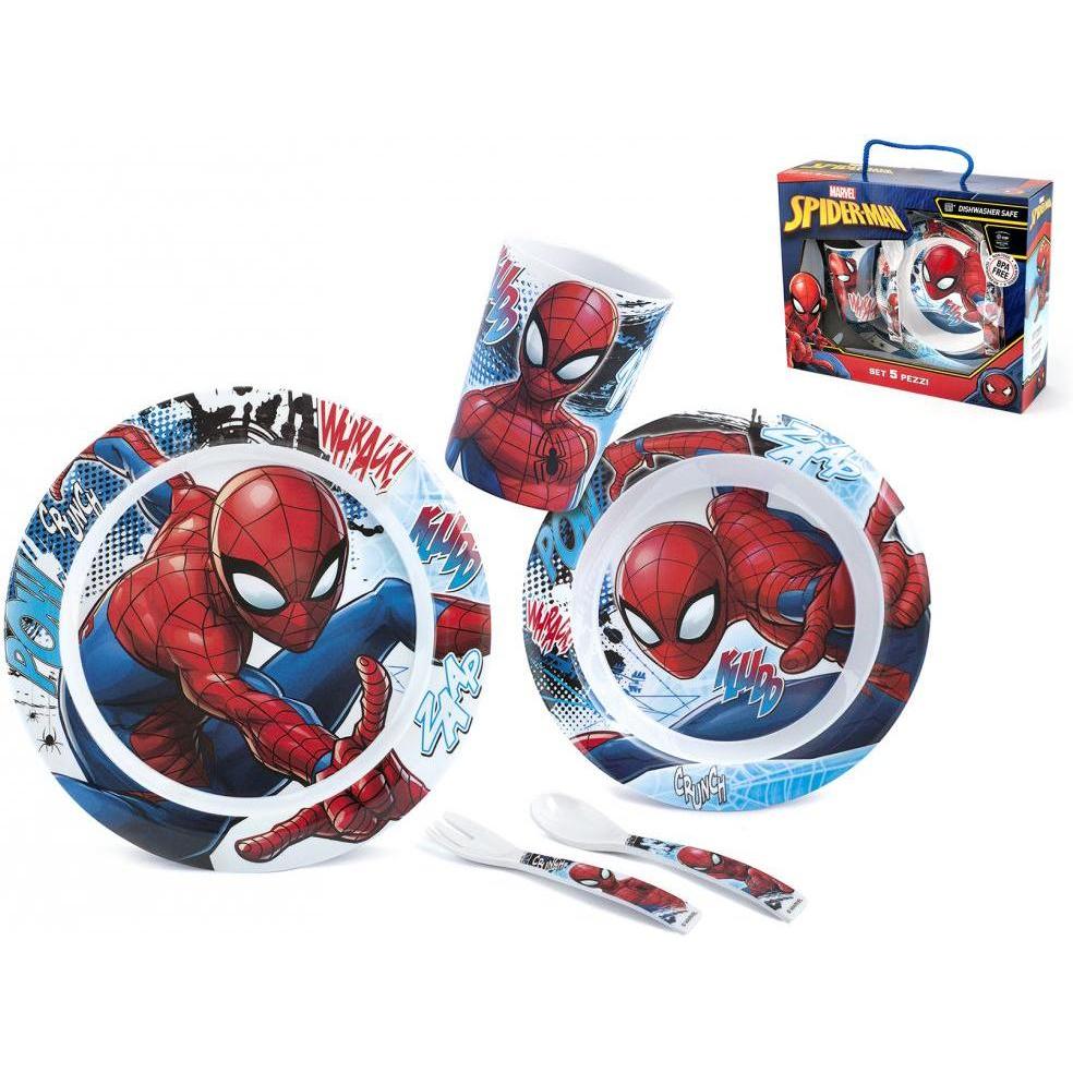 Set pentru masa melamina 5 piese Spider-Man Lulabi 7939700