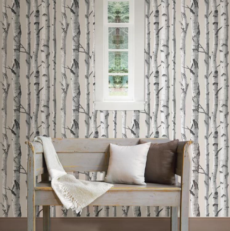 Tapet din vinil wallpops birch tree