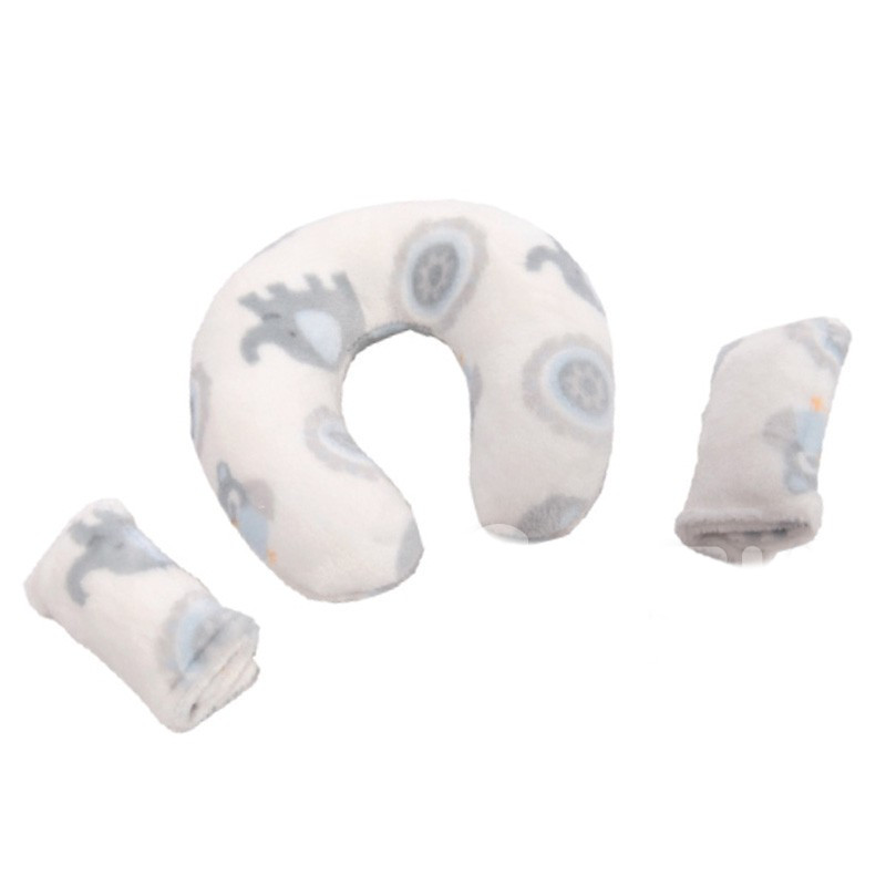 Set de calatorie perna gat si protectii centura blue owls