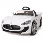 Masinuta electrica cu telecomanda 2,4 Ghz si roti eva Maserati White