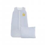 Sac de dormit cu pernita cadou 80x50 cm broderie Prince Albastru