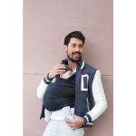 Sistem de purtare wrap elastic Tricot Slen Organic Babylonia Navy Blue