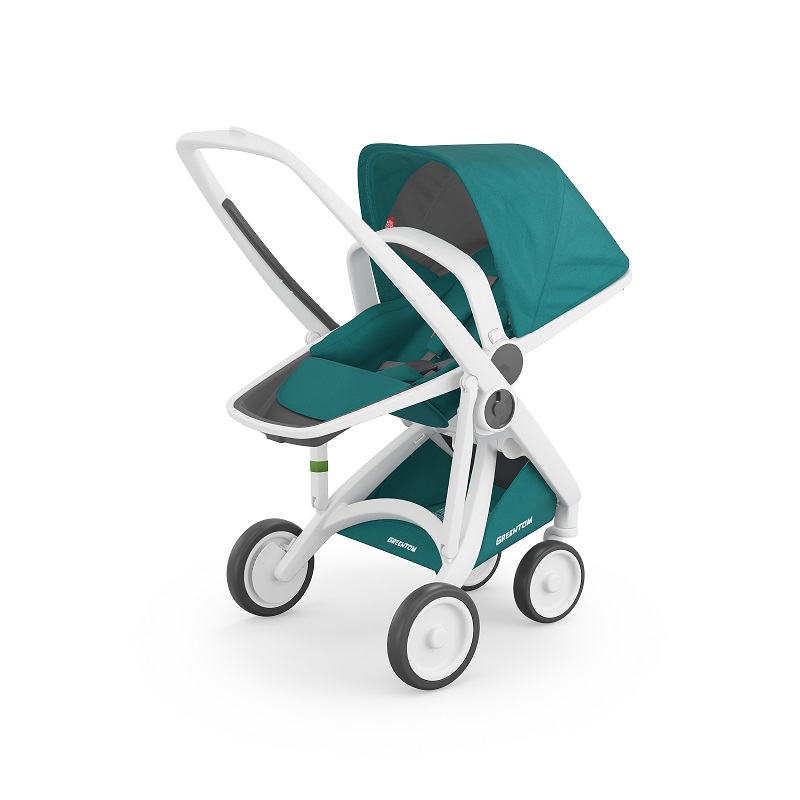 Carucior reversible 100 ecologic white teal