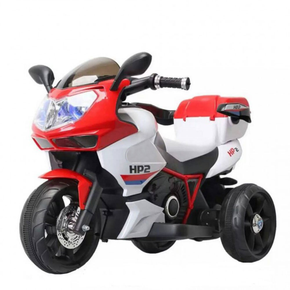 Motocicleta electrica pentru copii Nichiduta HP2 70 W Red cu lumini led, roti rezistente, unitate audio cu Usb si Mp3