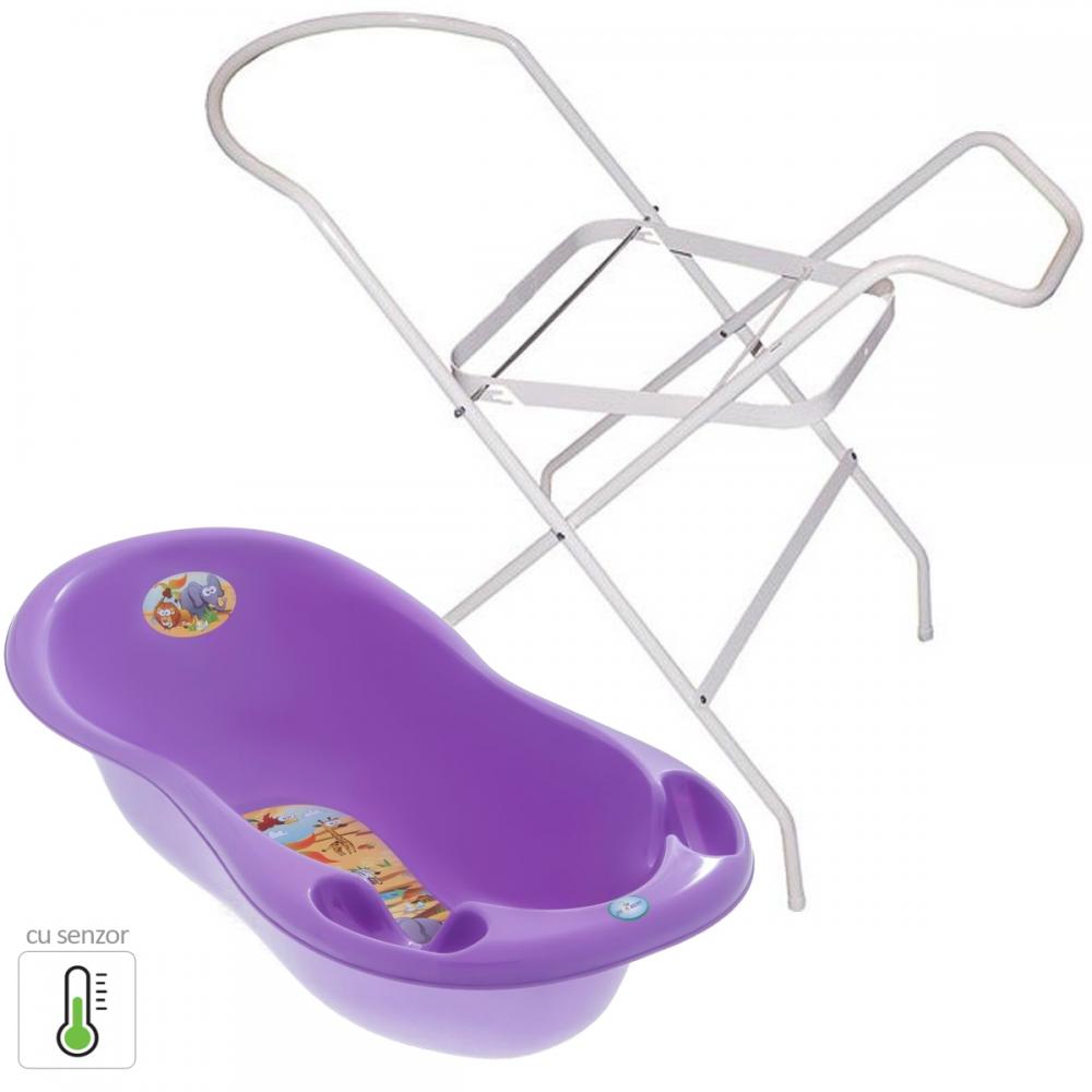 Set cadita saffari lux 102cm + suport cadita mov