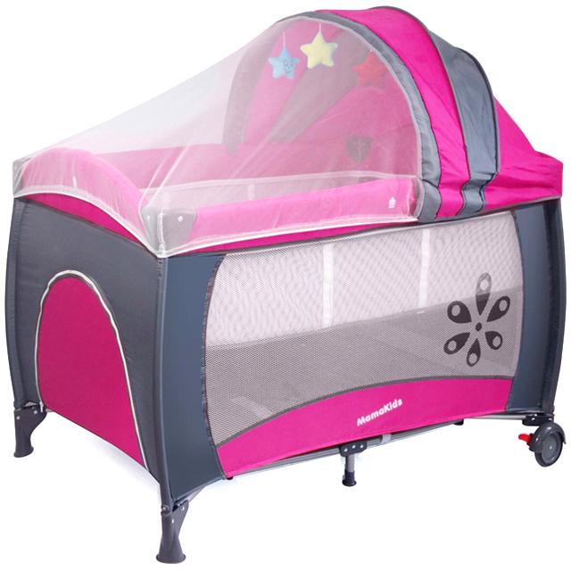 Patut pliabil cu 2 nivele Travel Sleep Mamakids Roz