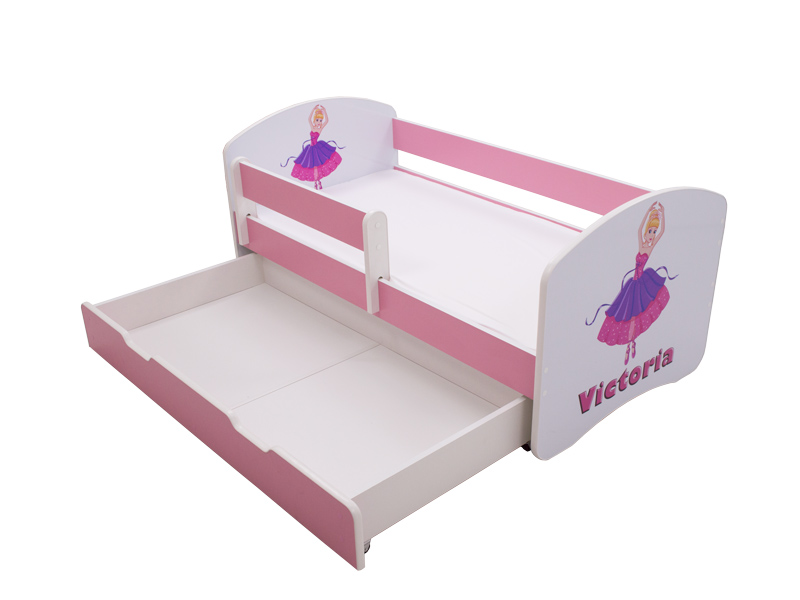 Patut tineret personalizat cu sertar si saltea 140x70