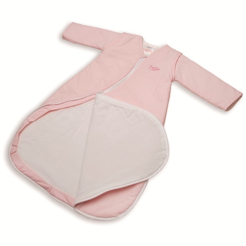 Sac de dormit purflo uni 0-3 luni (60 cm) roz