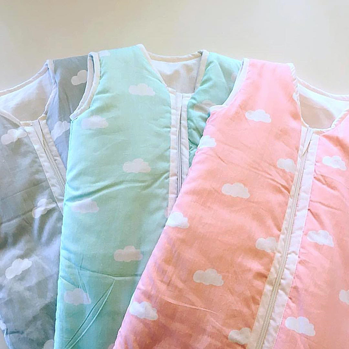 Sac de dormit bebe snoozi clouds mint blue