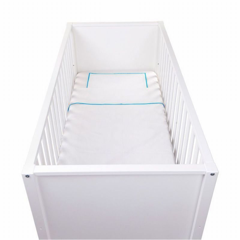 Set cearsaf 100x150 cm si hhusa de perna uno blue