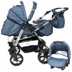 Carucior 3 in 1 Skutt Rocada Navy/White
