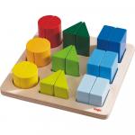 Jucarie din lemn de potrivire a formelor Haba Color Charm 19 piese 2ani+