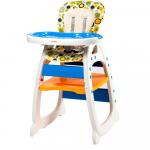 Scaun de masa multifunctional Baby Place Mamakids Albastru/Portocaliu