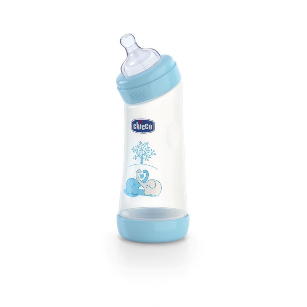 Biberon Chicco WellBeing PP in unghi boy 250ml t.s. flux normal 0+luni 0BPA Chicco imagine 2022