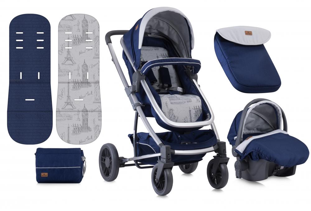 Carucior set s-500 cos auto inclus blue travelling