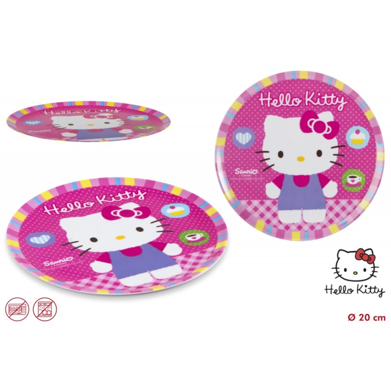 Farfurie melamina pentru copii Hello Kitty Alimentatie imagine noua responsabilitatesociala.ro