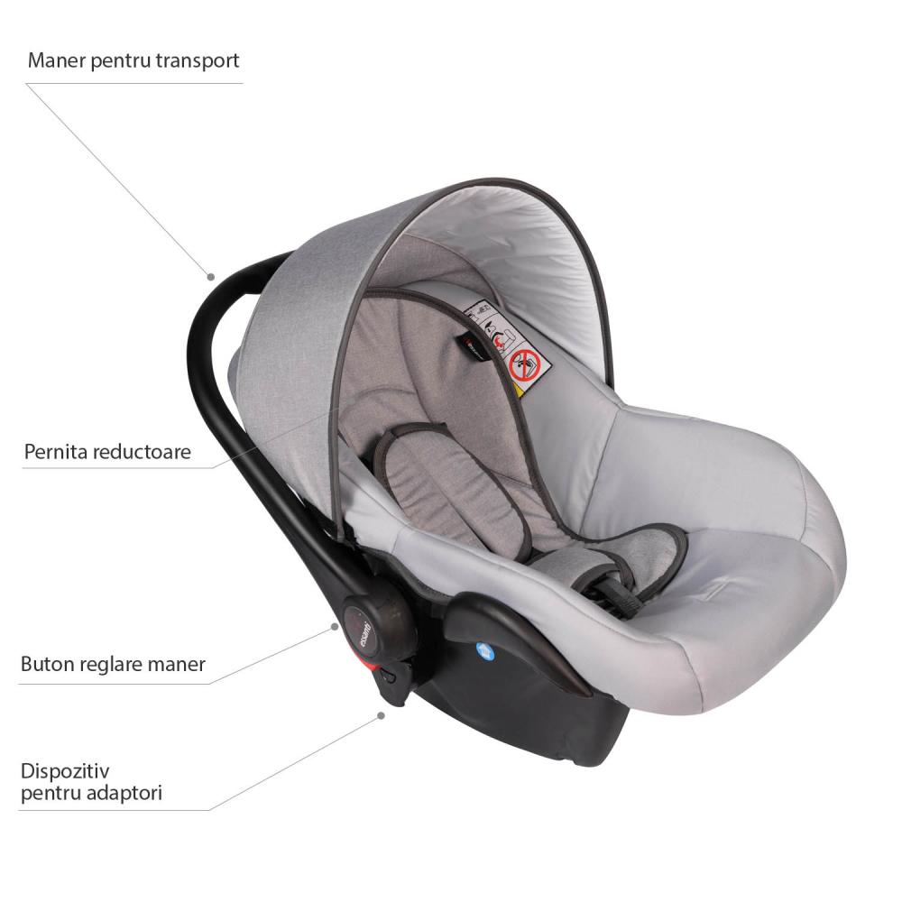 Scaun auto crooner prestige vessanti light gray