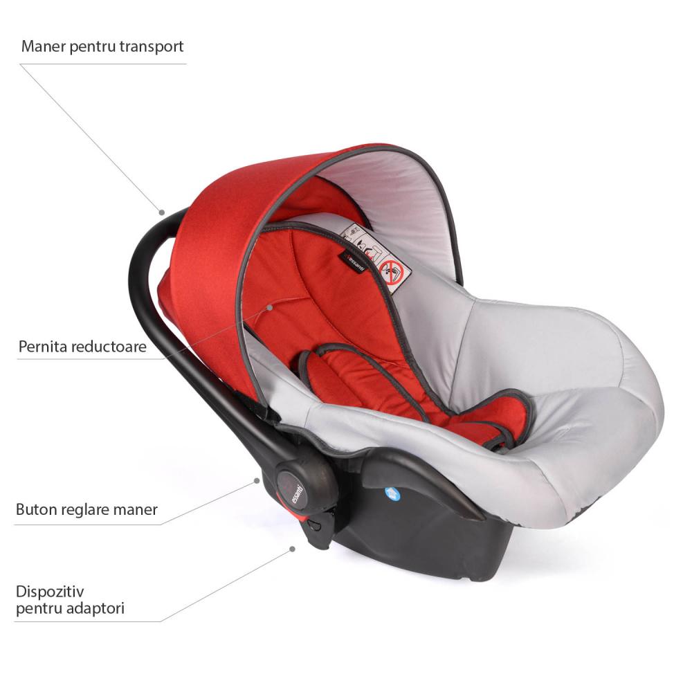 Scaun auto crooner prestige vessanti red