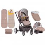 Carucior Set S-500 cos auto inclus Beige & Yellow Happy Family