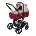 Carucior transformabil 3 in 1 Foppapedretti iWOOD Crem & Visiniu