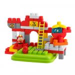 Jucarie Chicco App set 70 piese constructie 3D Statia de pompieri 12 luni - 6 ani