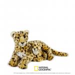 Jucarie din plus National Geographic Ghepard cu pui 50 cm
