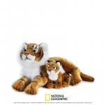 Jucarie din plus National Geographic Tigru cu pui 48cm