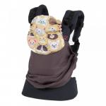 Marsupiu Emeibaby Organic Baby Limited Edition Brown Cats + Colier mutifunctional Sherbert CADOU