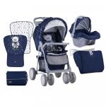 Set Carucior 2 in 1 Foxy cos auto inclus Dark Blue Teddy