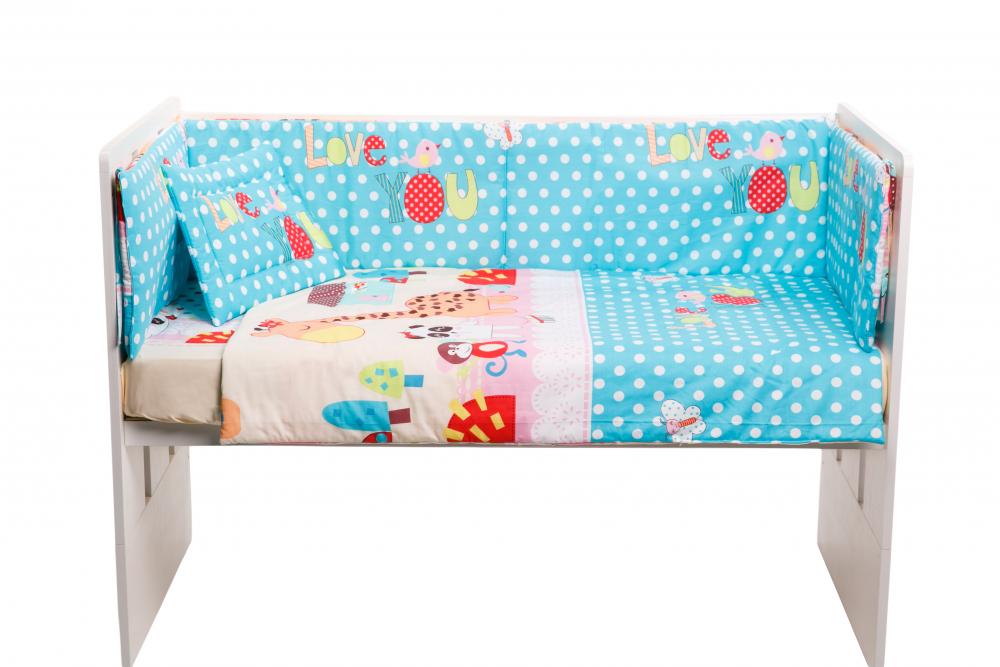 Set lenjerie patut cu 5 piese happy jungle