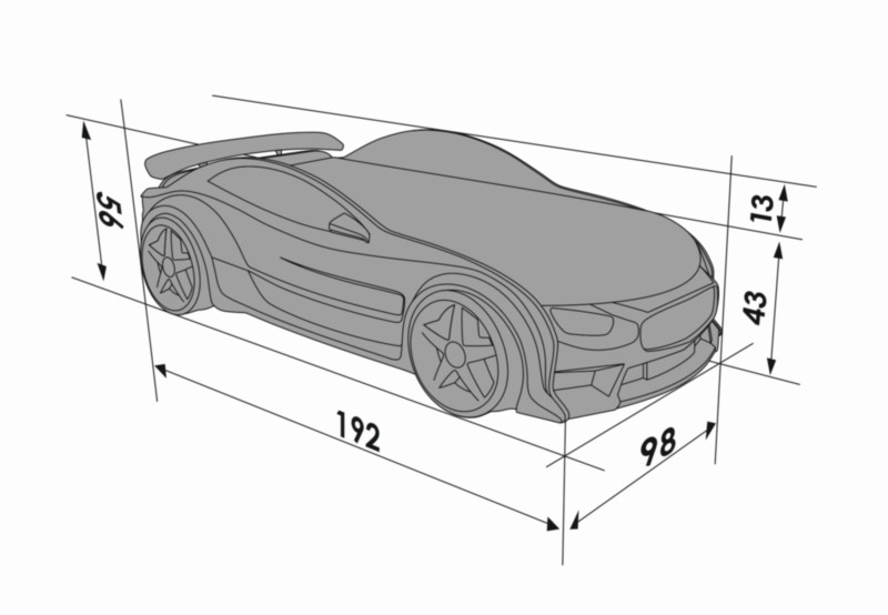 Pat masina tineret NEO Mercedes Albastru Mebelev imagine 2022