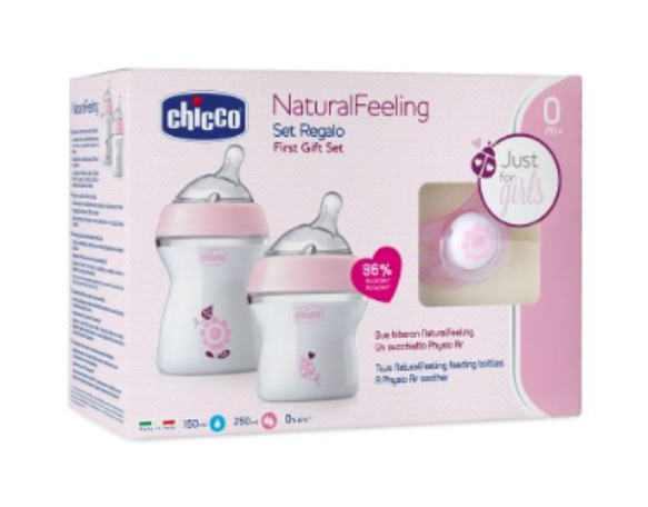 Set nou-nascut Chicco Girl Natural Feeling 0 luni+ Alimentatie imagine 2022 protejamcopilaria.ro