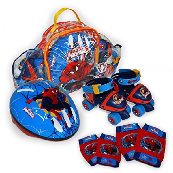 Set rotile Spiderman 2 Saica pentru copii cu accesorii protectie si casca marimi reglabile 24-29 nichiduta.ro imagine noua