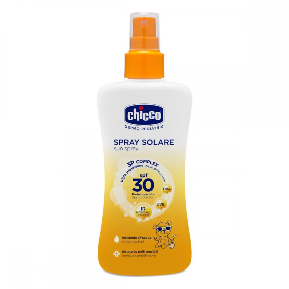Spray Chicco protectie solara dermopediatrica SPF 30+ 150ml 150ml imagine noua responsabilitatesociala.ro