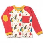 Bluza din bumbac organic Little Green Radicals Red Bear Necessities 2-3 ani