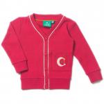 Cardigan din bumbac organic Little Green Radicals Raspberry Pointelle 3-4 ani