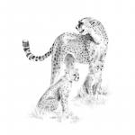Crochiu incepatori Cheetah cu pui 22x29 cm