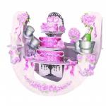 Felicitare 3D PopnRock Tort roz